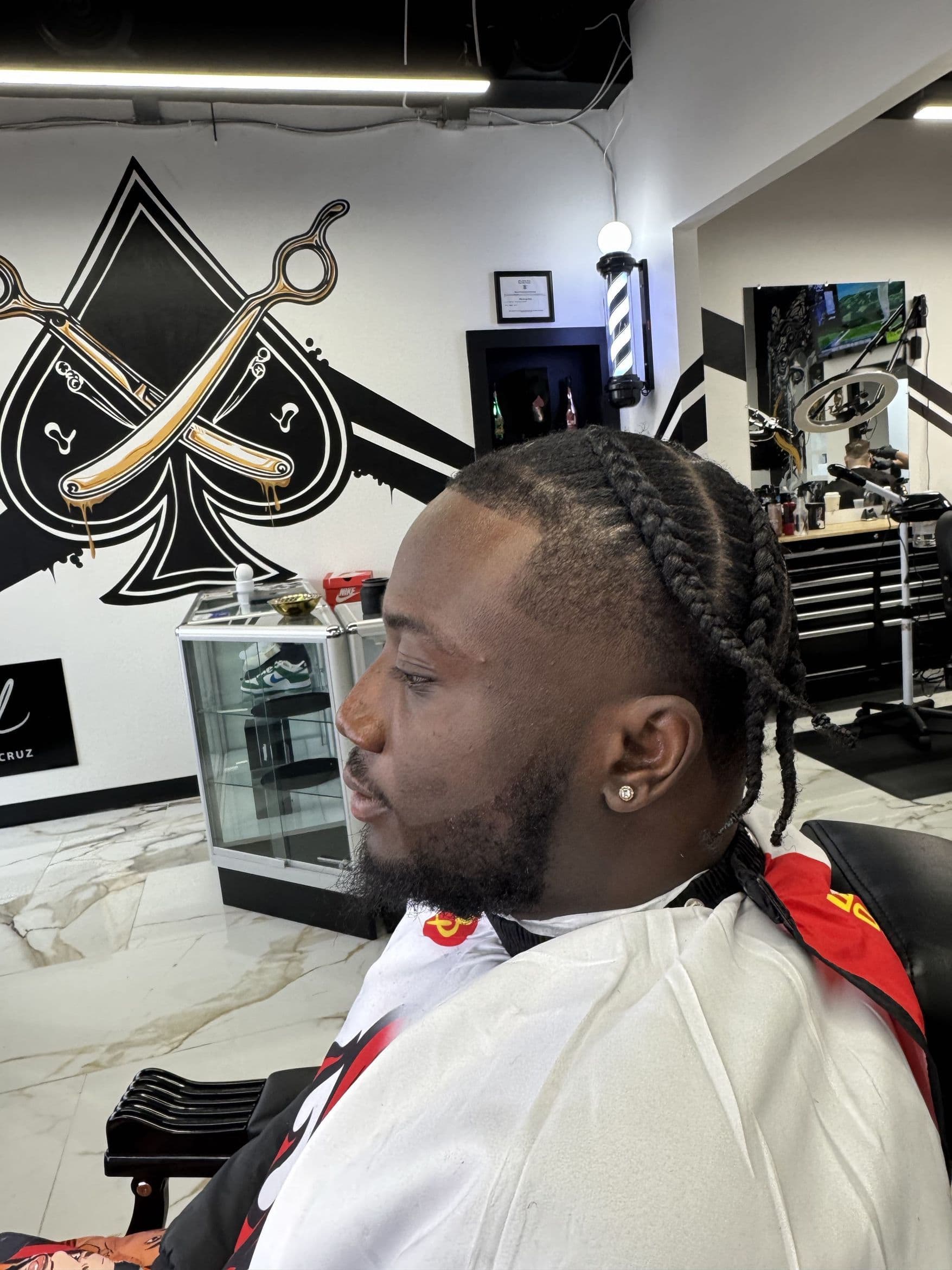 Braids and beard detail by Juju Fades from Booksy portfolio