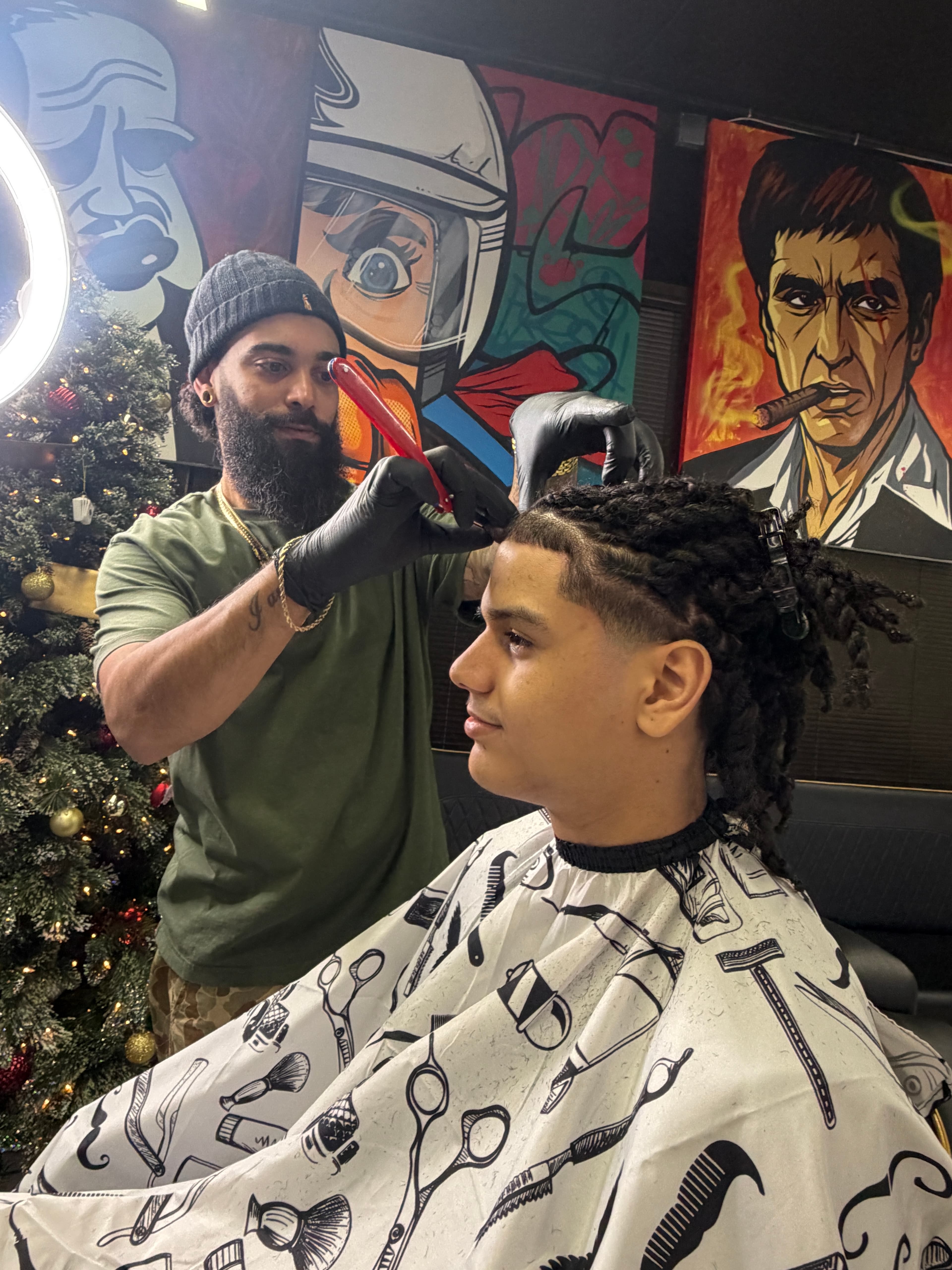 Cut in progress by LooksBySerge at Aces Barbershop