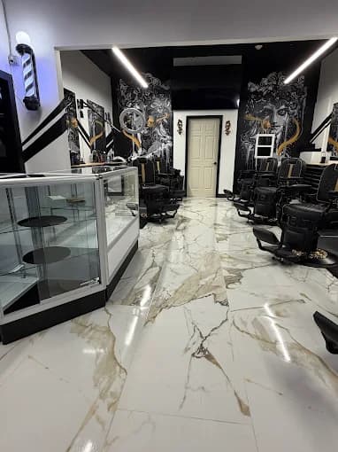 Interior of Aces Barbershop in North Providence